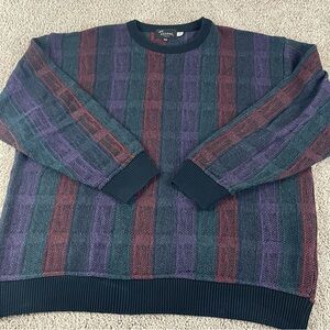 Vintage Tosani 3D Sweater Mens XXL Biggie Cosby Wool Blend Canada Hip Hop C61